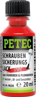 Obrázok produktu pre Skrutkovací lak / Červený 1x 20ml - PETEC