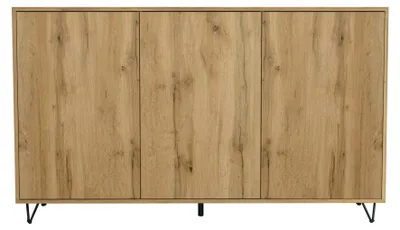 Produktbild von InnoFurn Sideboard Elisa, 3 Türen, Push-to-Open, Eiche Evoke, 152,5 x 90,5 x 37 cm