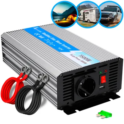 Produktbild von Extralink Kfz Spannungswandler 12 V auf 230 V, 1500 W, reiner Sinus