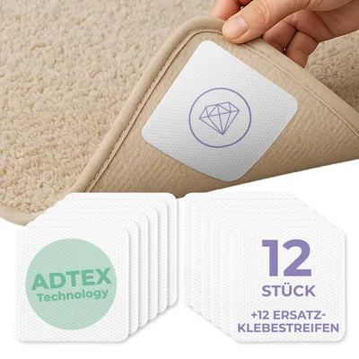 Produktbild von Livilin Teppich Stopper 12er Set, Anti-Rutsch Pads 10 x 10 cm für Hartböden
