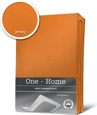 A folded orange fitted sheet is shown against a white background, with a close-up inset of the fabric texture.