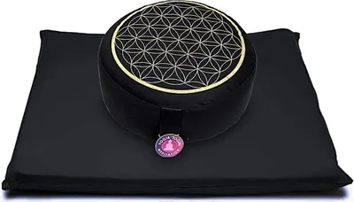Produktbild von Meditations SET Blume des Lebens schwarz gold -- 65x65x5 cm kaufen online