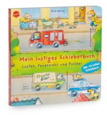 Obrázek produktu pro Mein lustiges Schieberbuch. Laster, Feuerwehr und Polizei