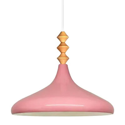 Produktbild von Champion Q Holz-Einzelleuchter, Rosa Pendelleuchte