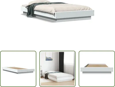 Produktbild von The Living Store Bettgestell Weiß 75x190 cm Holzwerkstoff