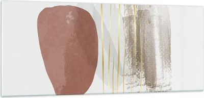 Produktbild von Bilder auf glas - Einteilig - Abstraktion Boho Stück - 100x40cm - Glasbilder - Wandbilder - Bilder - zum Aufhängen bereit - Wanddekoration aus Glas - Glas Bilder - Wandbild auf Glas - GAB100x40-4811