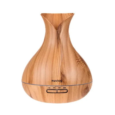 Zdjęcie produktu dla Huslog dyfuzor zapachowy ultradźwiękowy 280 ml LED wzór drewniany nawilżacz aromaterapia
