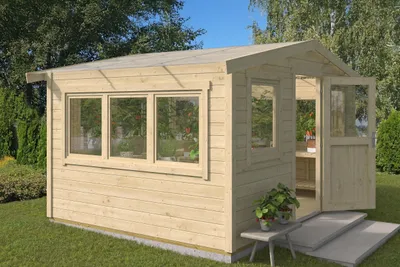 Produktbild von Fjordholz Gewächshaus aus Holz Modell 28 C