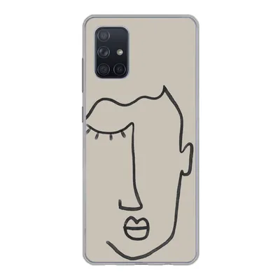 Produktbild von MuchoWow® Handyhülle Schutzhülle Hülle für Samsung Galaxy A51 Auge - Abstrakt - Strichzeichnung Silikon Softcase Handy Hülle - Schutzabdeckung