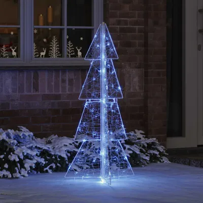 Zdjęcie produktu dla Świąteczna choinka vidaXL, 100 diod LED, niebieska, 120 cm, akryl