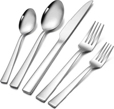 Image de Herogo 20-teilig Edelstahl Besteckset für 4 Personen, Silber Ensemble de couverts