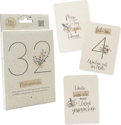 Produktbild von Meilensteinkarten Set Neutral - 32 Karten - Für die Erinnerung an