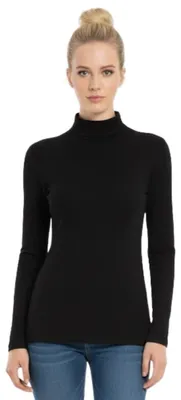 Productafbeelding van STAR FASHION Dames polo met kraag, rollkragen, eenvoudige trui, top, lichtgewicht