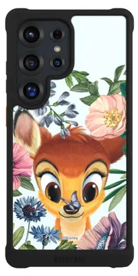 Produktbild von NIVOCASE Hülle für Samsung Galaxy S25 Ultra  Stoßfeste Handyhülle NIVOmax Case Schwarz Bambi Blumen Disney