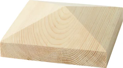Produktbild von Pyramiden Abschlußaufsatz für Pfosten aus nordischer Fichte - 145x145x26/50mm (168)