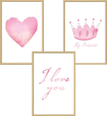 Produktbild von Himmelzucker Premium 3er Poster set für Kinderzimmer Babyzimmer DIN A4 Wandbilder Deko Junge Mädchen Dekoration Bilder Kinder