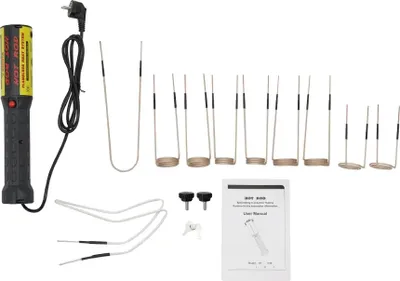 Zdjęcie produktu dla Zestaw magnetycznej nagrzewnicy indukcyjnej, moc 1000 W, temperatura nagrzewania 800°C, 10 cewek w zestawie