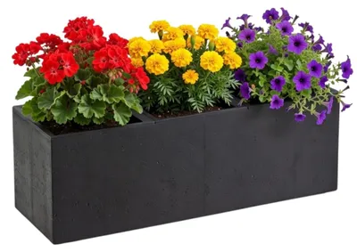 Immagine prodotto di HowHomely | Vaso per piante - Vaso da fiori - nero - 90 x 30 x 30 cm - Vaso da fiori su ruote - Pratico - Decorativo