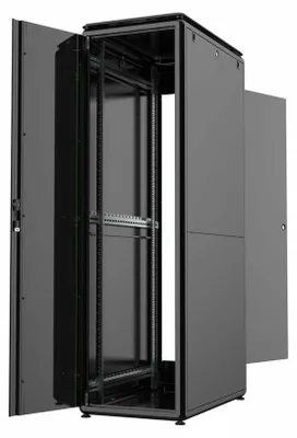 Produktbild von Lanview by Logon Data Line - Schrank Netzwerkschrank - 600 x 1000 mm, data line - freistehend - Schwarz - 42HE - 48.3 cm (19")
