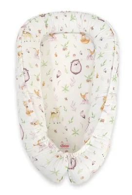Produktbild von Bobono Premium Kokon für Säuglinge Grün 95x55 cm mit Okotex-er Füllung aus Baumwolle und ECO FILLBALL