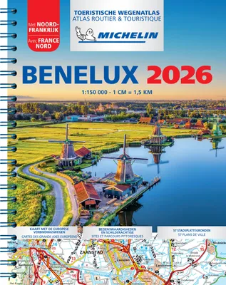 Produktbild von Michelin Straßenatlas Benelux mit Spiralbindung