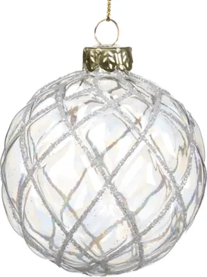 Produktbild von Goodwill Weihnachtskugel aus Glas, cremefarben, 8 cm, Sonderangebot pro 2 Stück