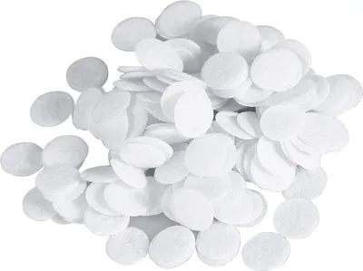 Image de 100 nouveaux tampons filtrants ronds en coton pour les appareils d'élimination des points noirs (10 mm)