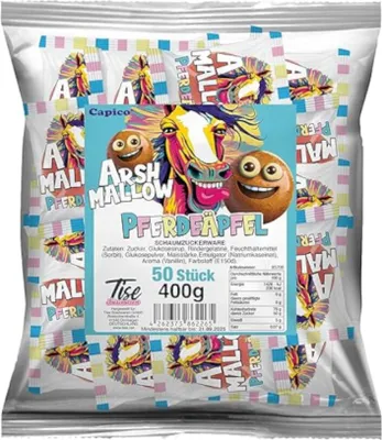 Produktbild von Tise Capico Vanille Marshmellow "Pferdeäpfel" 50 Stück Packung 400g