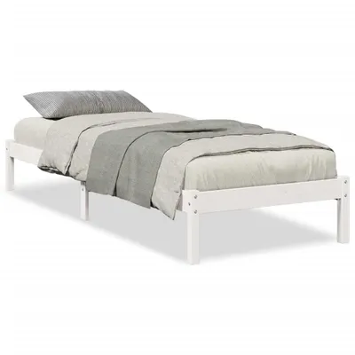 Produktbild von Massivholzbett Extra Lang ohne Matratze Weiß 80x220 Kiefernholz