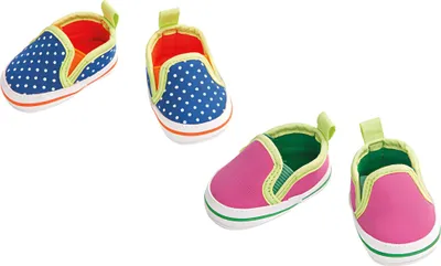 Image de Chaussons de poupée colorés, 1 paire, marchandise assortie, taille 38-45 cm