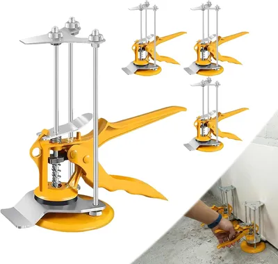 Imagen del producto de Elevadores para baldosas, juego de 4 unidades, con altura ajustable y capacidad de hasta 100 kg, para baldosas y suelos