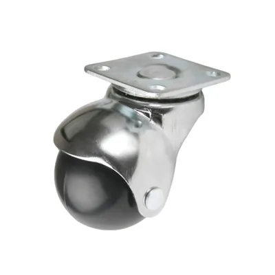 Produktbild von Möbelrad mit Platte, Durchmesser 40mm/40kg, Drehplatte | Möbelrad | Räder für Möbel, Bürostuhl, Beistellbett, Schreibtischstuhl, Hocker | Stuhl-Rad | Schwarz