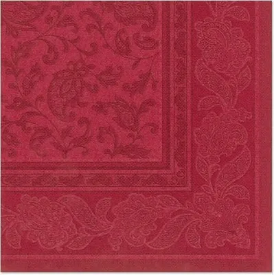 Produktbild von Servietten "ROYAL Collection" 1/4-Falz 40 cm x 40 cm bordeaux "Ornaments"
