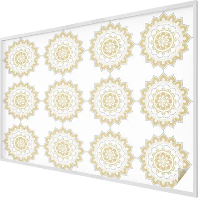 Obrázek produktu pro Vitrážová fólie na okno - 146x200 cm - vitrážový vzor - neprůhledná dekorační fólie pro ochranu soukromí - samolepicí, ochrana proti UV záření - květinová mandala