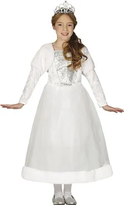Immagine prodotto di abito da principessa bianco per ragazze, taglia:128/134