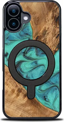 Produktbild von Holzhülle Bewood Unique - Turquoise für MagSafe für iPhone 16