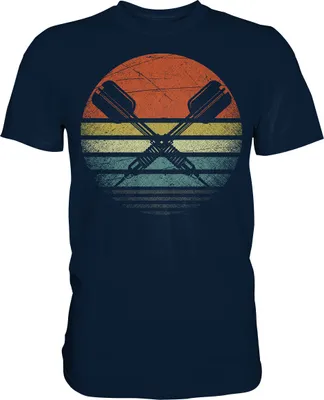 Produktbild von Vintage Dartpfeil Sunset Darts T-Shirt – Navy / 5XL