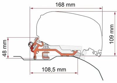 Produktbild von Markisenadapter FIAMMA für Ducato, Jumper, Boxer