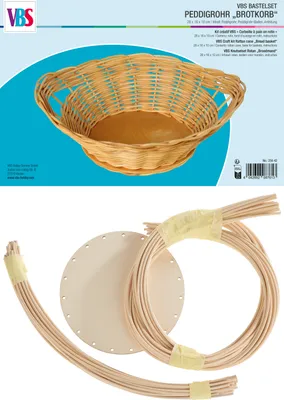 Produktbild von VBS Bastelset Peddigrohr "Brotkorb", 28 x 16 x 10 cm