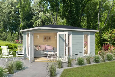 Produktbild von Gartenhaus Outdoor Life Edinburgh 2 inkl. Fußboden 490,3 x 322,3 cm natur