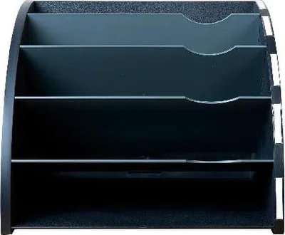 Image de Exacompta 3x Trieur ergonomique The Corner 5 compartiments Noir/Gris 393714D