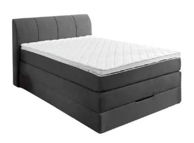 Produktbild von Boxspringbett Modesto Stoff silber Topper 140x200 cm