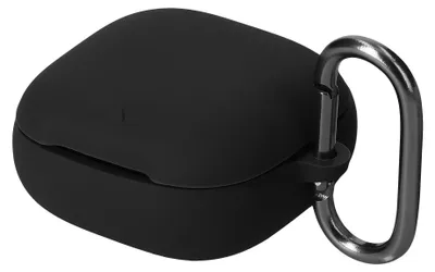 Produktbild von kwmobile Schutzhülle für Anker soundcore Liberty Buds Hülle - TPU Silikon Case für Kopfhörer Ladecase - stoßfestes Cover mit Karabiner - Schwarz