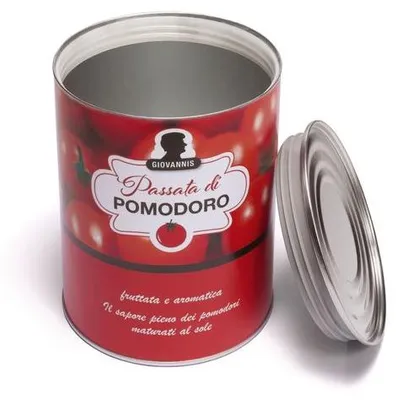 Produktbild von Dosentresor Pomodoro getarnt als Konservendose für Wertsachen 100x130mm Innenformat