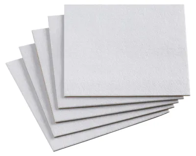 Image de Feuilles de feutre autocollantes, 200 x 200 mm, blanches, 5 pièces