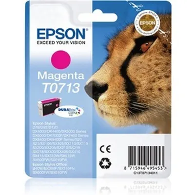Produktbild von Epson Singlepack Magenta T0713 DURABrite Ultra Ink, Magenta, Tinte auf Pigmentbasis, 5,5 ml, 1 Stück(e)