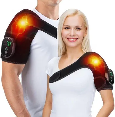 Productafbeelding van Massageapparaat - 3-in-1 - Voor schouders, ellebogen en knieën - 3 temperatuurstanden - Verlichting voor pauzes