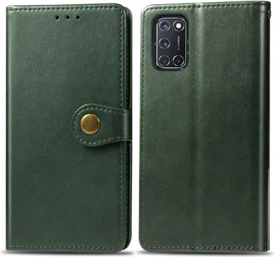 Produktbild von Mobigear Snap Button  OPPO A52 Hülle Klapphülle Geldbörse - Grün