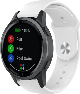 Produktbild von Strap-it Garmin Vivoactive 4 Sportarmband - 45mm - Weiß