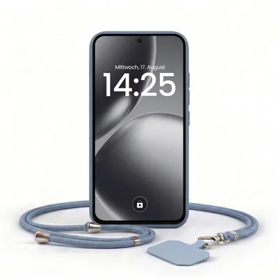 Produktbild von Handyhülle für Xiaomi 14T mit Handykette Band Kordel Hülle Case Schutzhülle Lavendelblau Blau